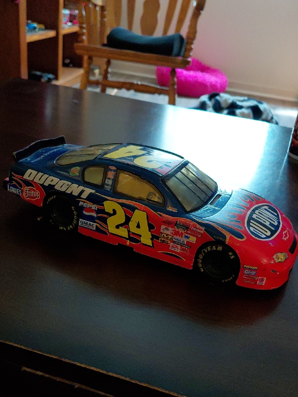 Die-Cast #24 Racing Car Toy - Blue and Red